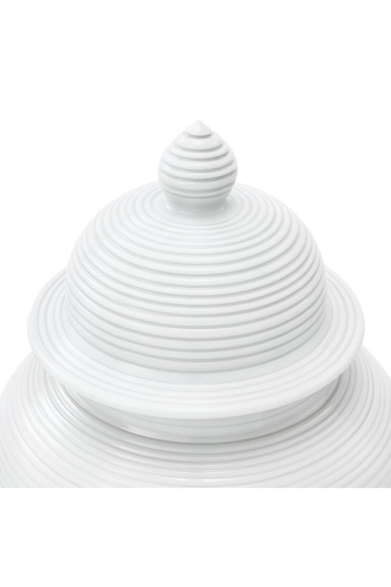 White Porcelain Jar | Eichholtz Celestine L | Eichholtz Miami