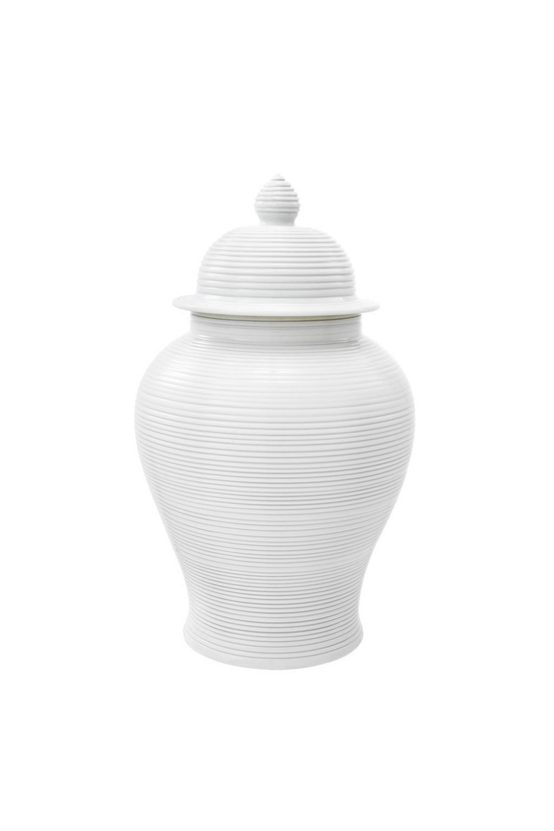 White Porcelain Jar | Eichholtz Celestine L | Eichholtz Miami