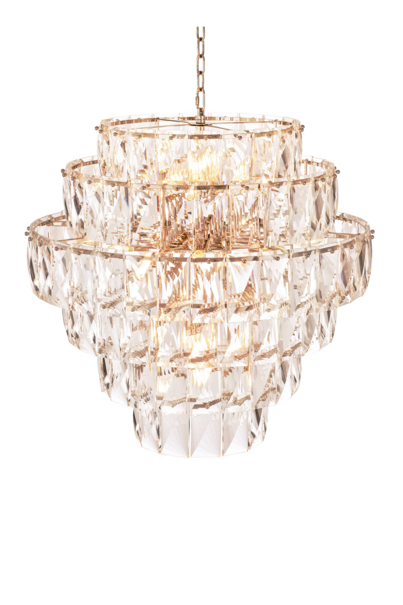 Glass Layered Chandelier | Eichholtz Amazone L | Eichholtz Miami