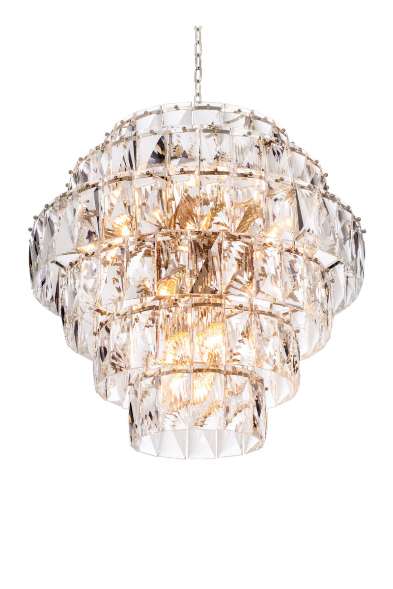 Glass Layered Chandelier | Eichholtz Amazone L | Eichholtz Miami