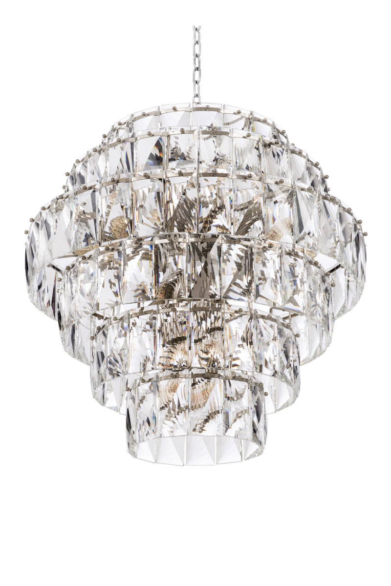 Glass Layered Chandelier | Eichholtz Amazone L | Eichholtz Miami