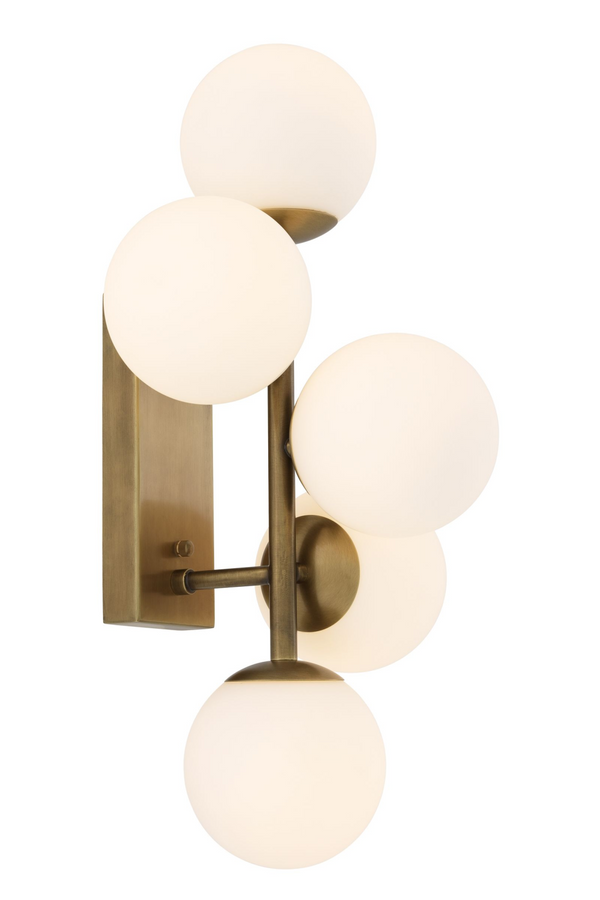 White Glass Multi Globe Wall Lamp | Eichholtz Libris | Eichholtz Miami