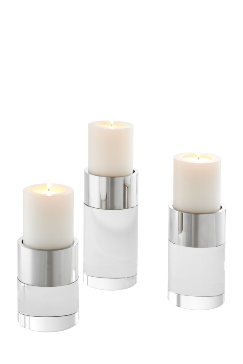 Silver Candle Holder Set | Eichholtz Sierra | Eichholtz Miami