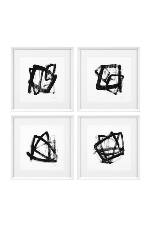 White Framed Print (Set of 4) | Eichholtz Tessellation | Eichholtzmiami.com