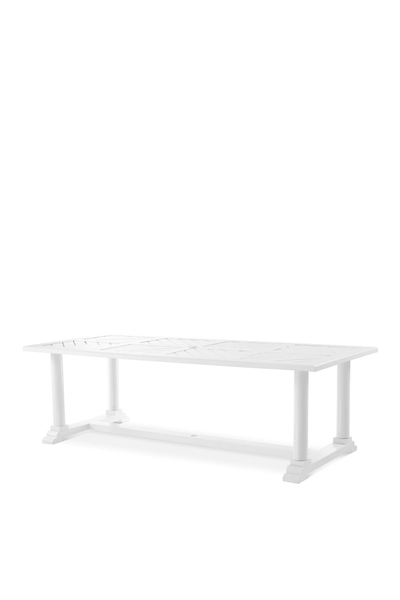 White Lacquer Outdoor Dining Table | Eichholtz Bell Rive | Eichholtz Miami