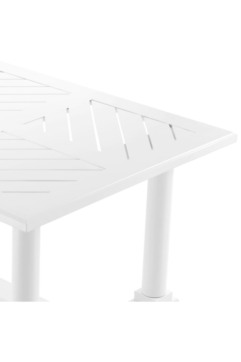 White Lacquer Outdoor Dining Table | Eichholtz Bell Rive | Eichholtz Miami