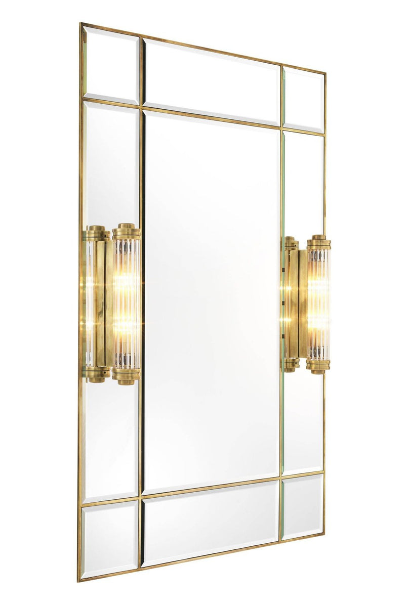 Gold Mirror With 2 Flushmounts | Eichholtz Beaumont | Eichholtzmiami.com