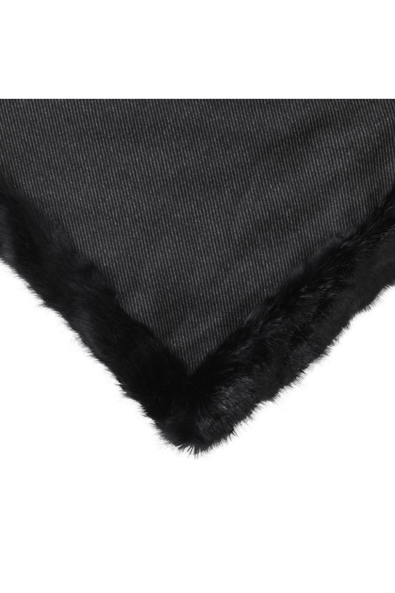 Black Fur Throw Blanket For Sofa or Bed - Eichholtz Alaska | Eichholtz Miami