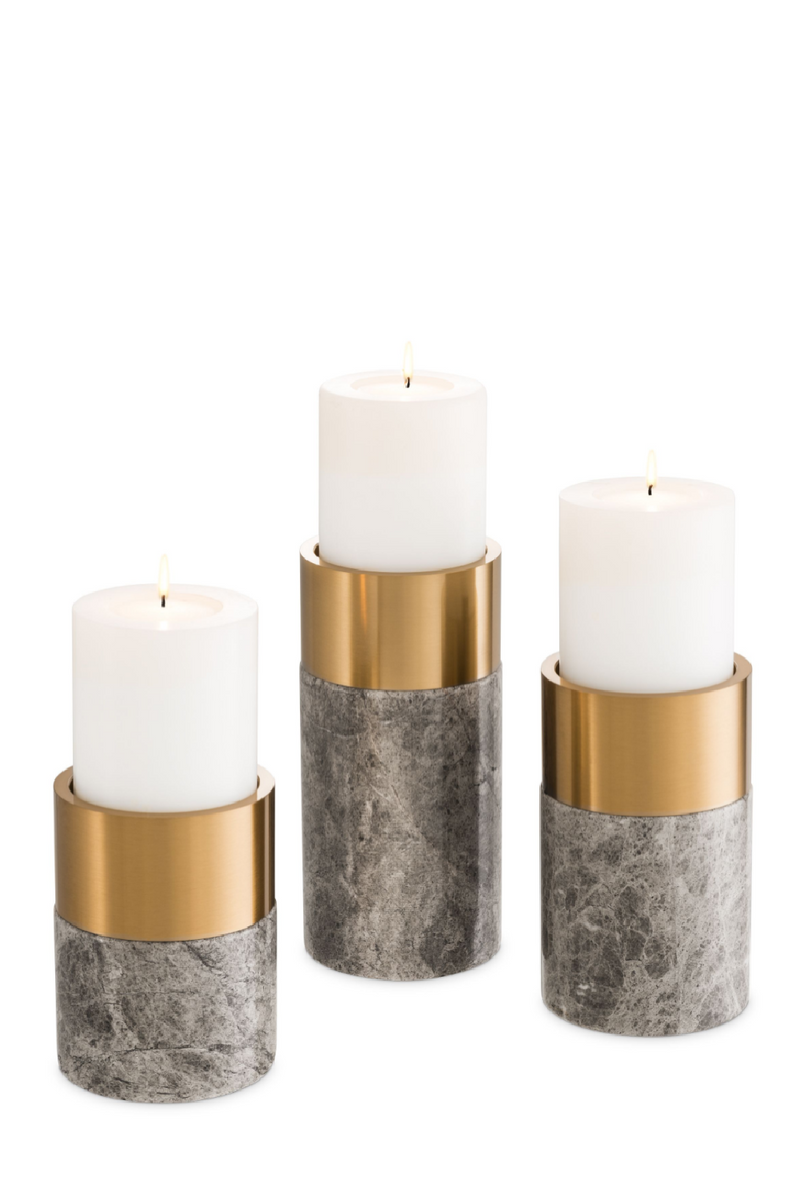 Marble Candle Holder Set | Eichholtz Sierra | Eichholtz Miami