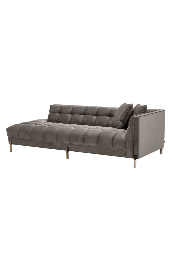 Gray Velvet Tufted Sofa | Eichholtz Sienna | Eichholtzmiami.com