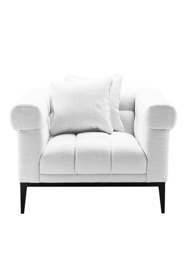 White Tufted Accent Chair | Eichholtz Aurelio | Eichholtzmiami.com