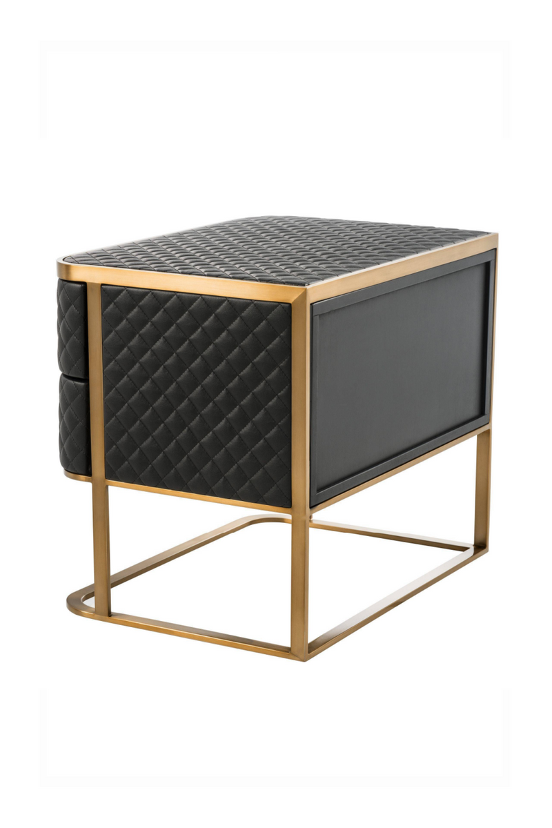 Black Leather Side Table | Eichholtz Monfort | Eichholtz Miami