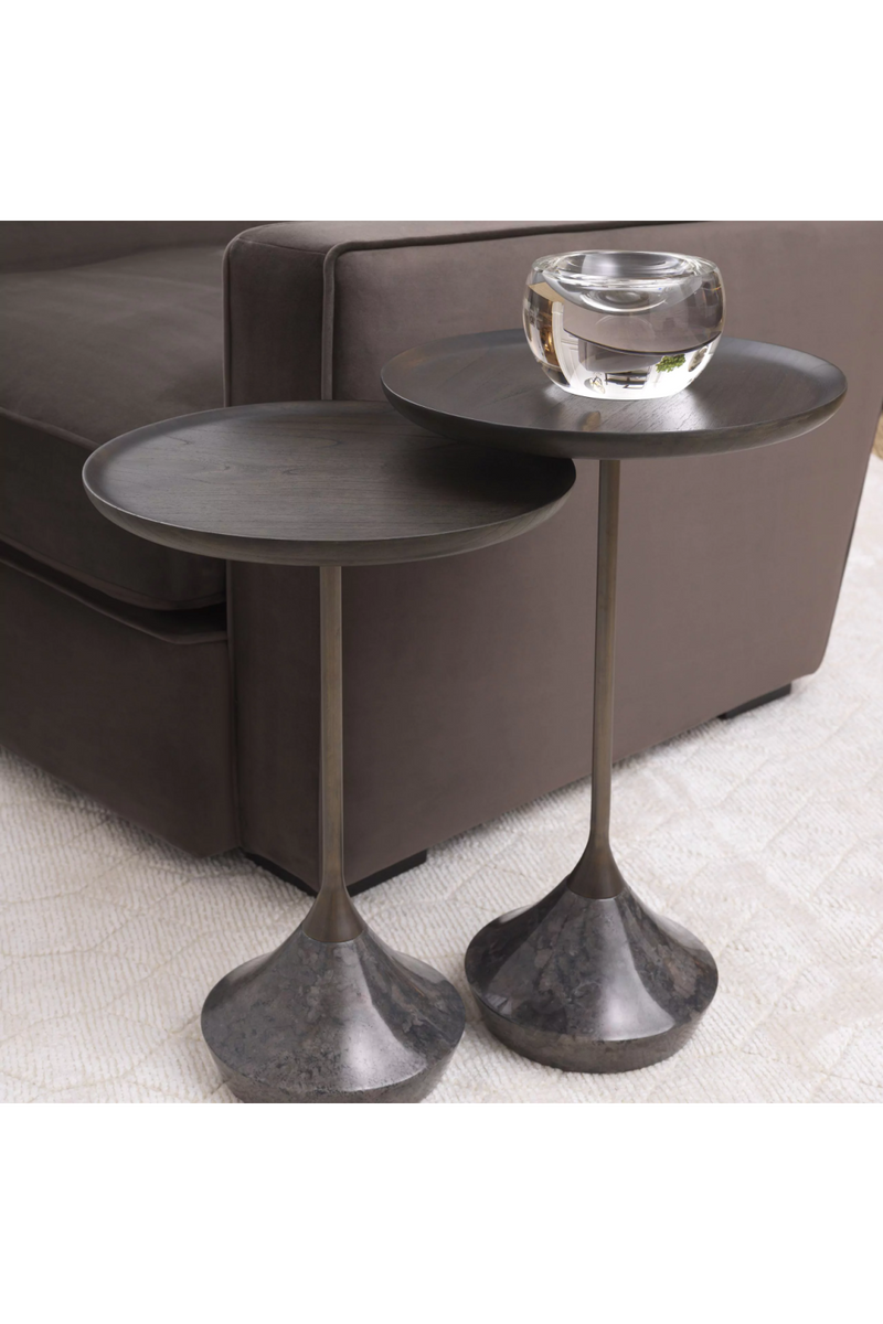 Gray Marble Side Table set of 2 | Eichholtz Puglia