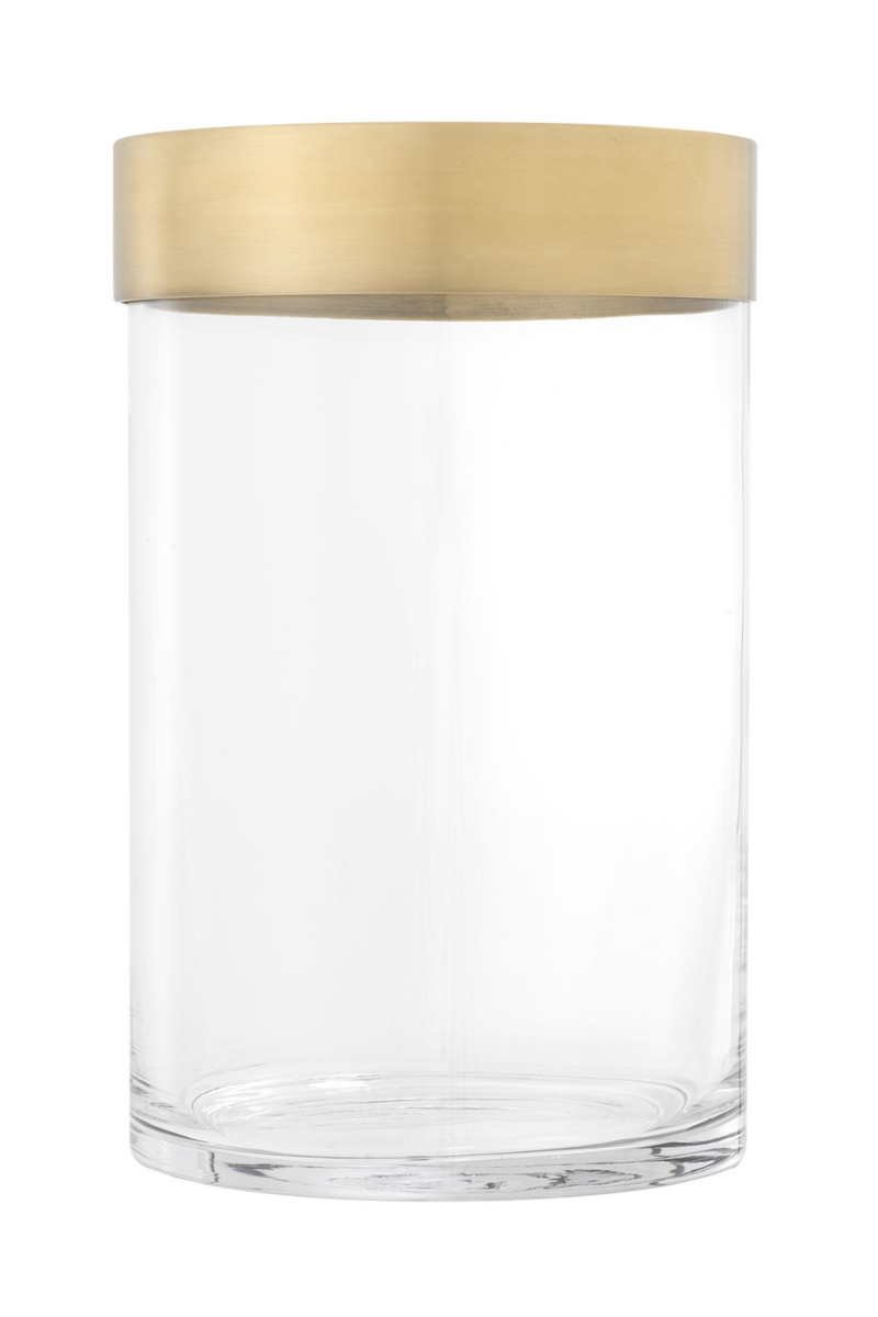 Brass Clear Glass Hurricane | Eichholtz Vertex S | Eichholtz Miami
