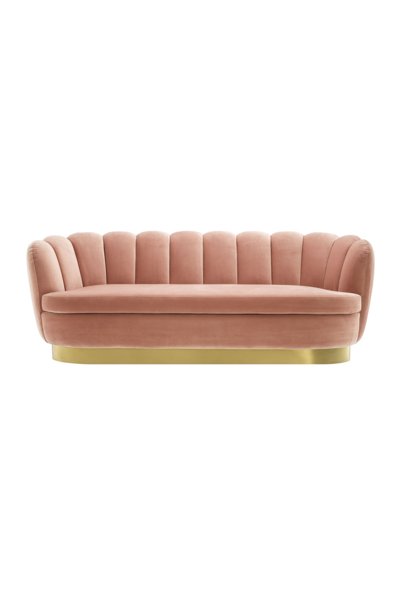 Blush Velvet Scalloped Sofa | Eichholtz Mirage | Eichholtzmiami.com