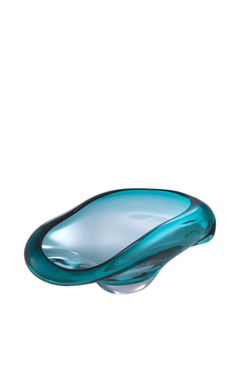 Turquoise Handblown Glass Bowl | Eichholtz Darius | Eichholtz Miami