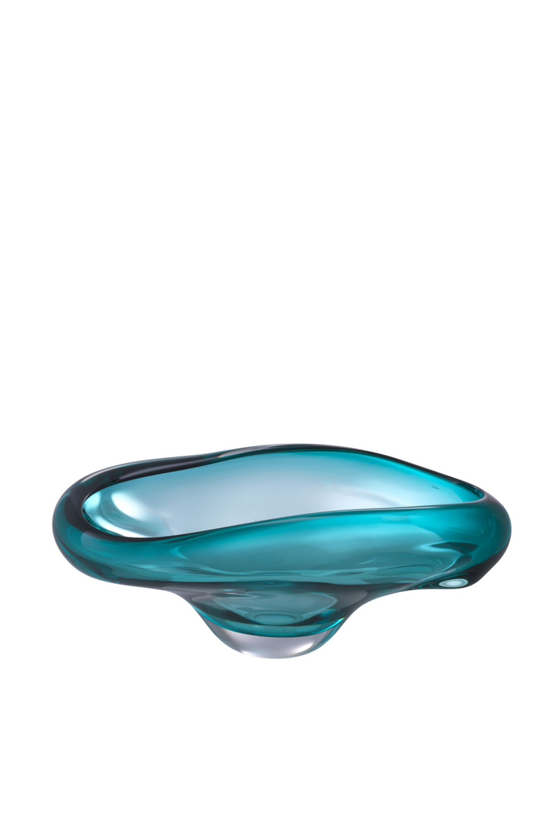 Turquoise Handblown Glass Bowl | Eichholtz Darius | Eichholtz Miami