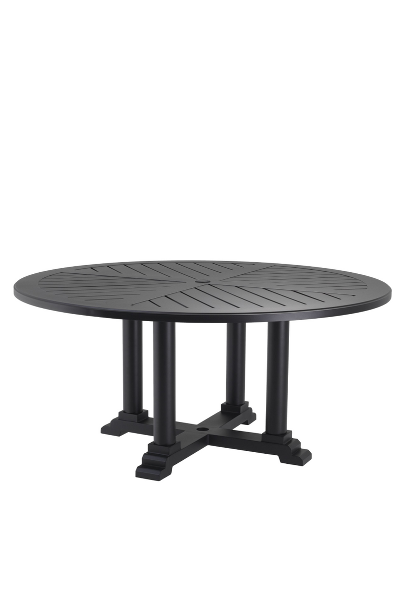 Black Round Outdoor Round Dining Table | Eichholtz Bell Rive | Eichholtzmiami.com