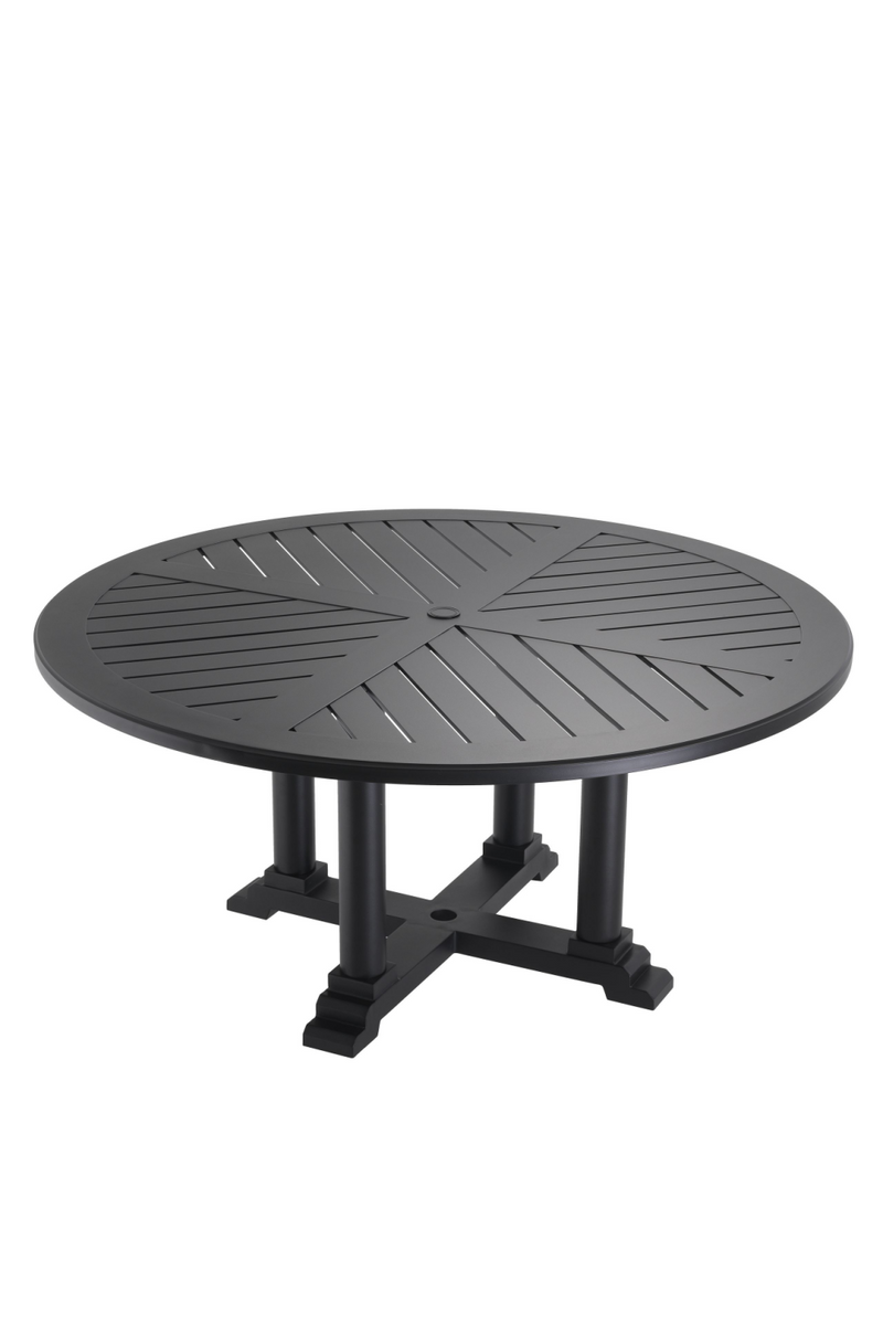 Black Round Outdoor Round Dining Table | Eichholtz Bell Rive | Eichholtzmiami.com