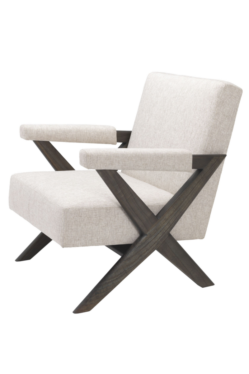 Beige X-Leg Lounge Armchair | Eichholtz Érudit | Eichholtzmiami.com