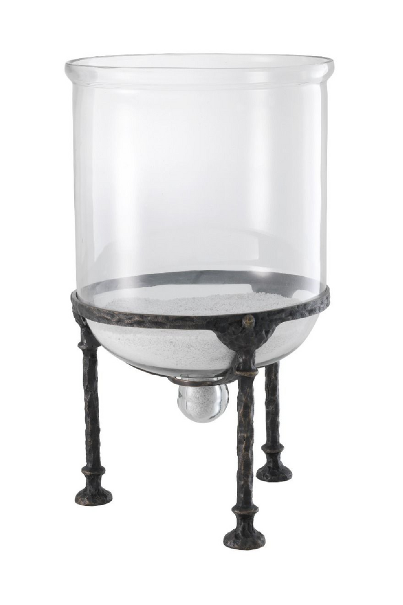 Bronze Glass Bell Jar Hurricane | Eichholtz Grace | Eichholtz Miami
