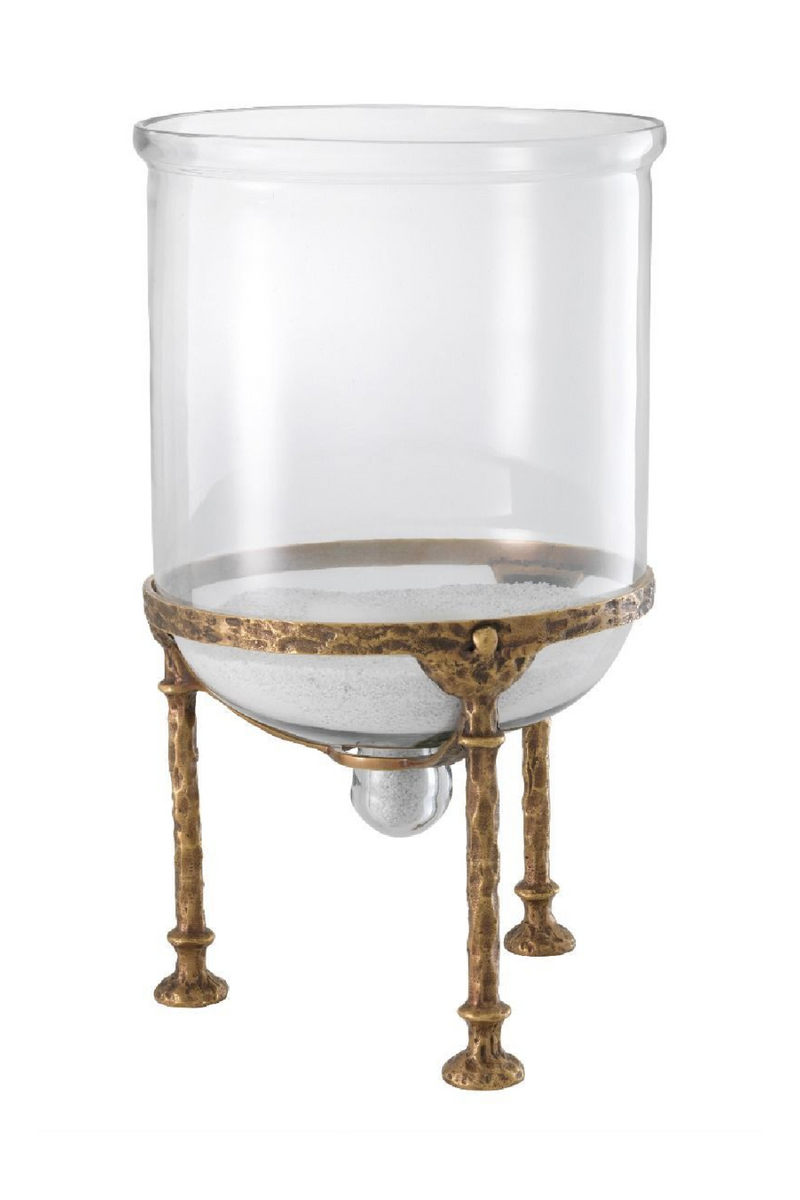 Brass Glass Bell Jar Hurricane | Eichholtz Grace | Eichholtzmiami.com