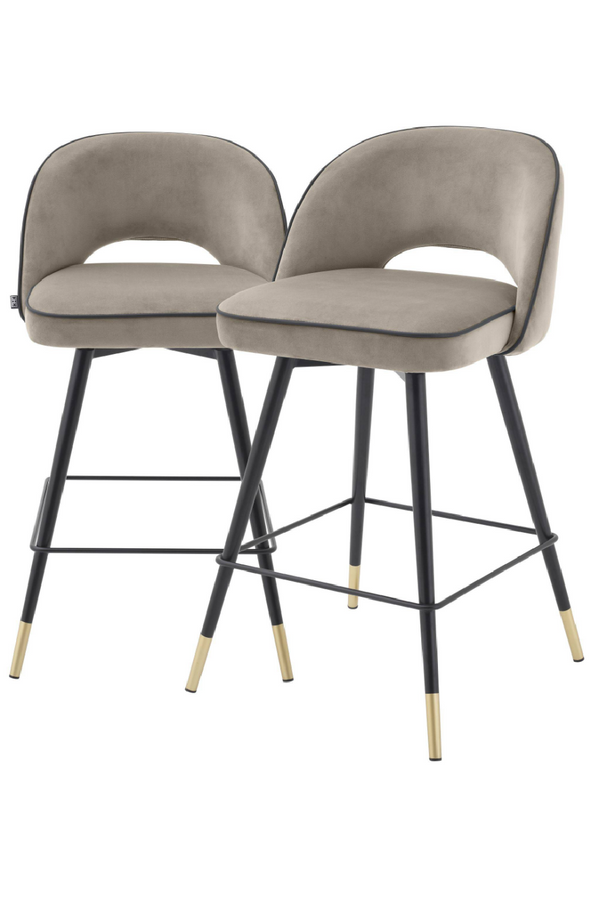 Greige Swivel Counter Stool Set of 2 | Eichholtz Cliff | Eichholtz Miami