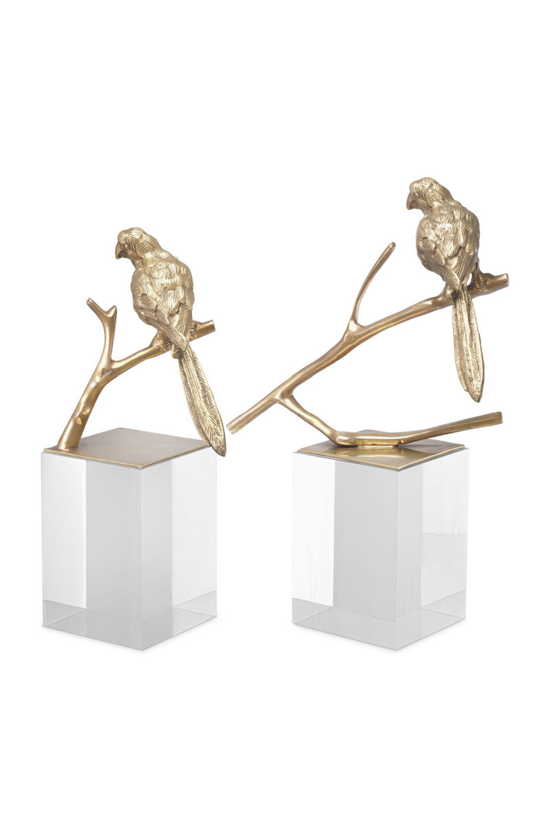 Antique Brass Bird Figurine Set (2) - Eichholtz Morgana | Eichholtz Miami