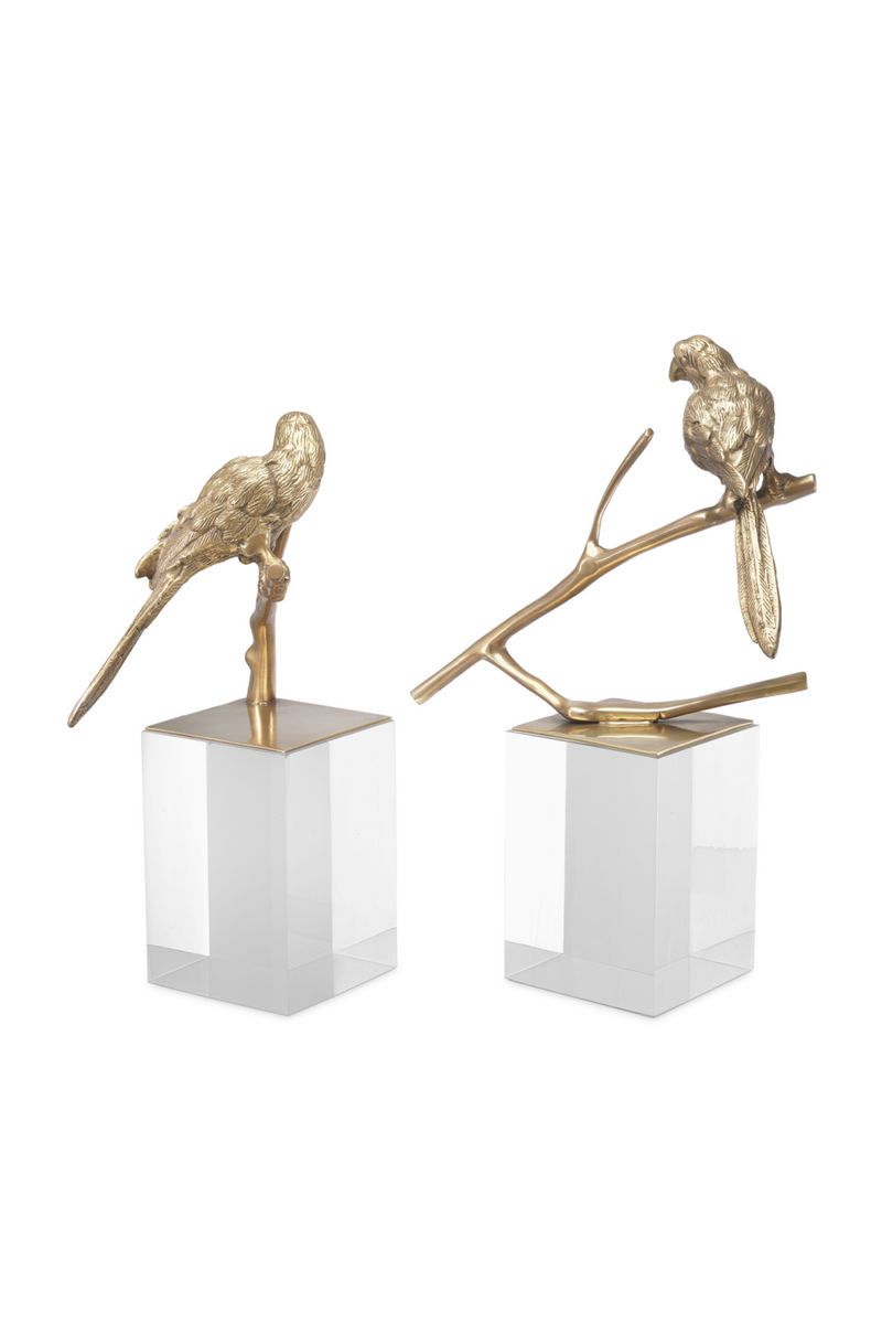 Antique Brass Bird Figurine Set (2) - Eichholtz Morgana | Eichholtz Miami