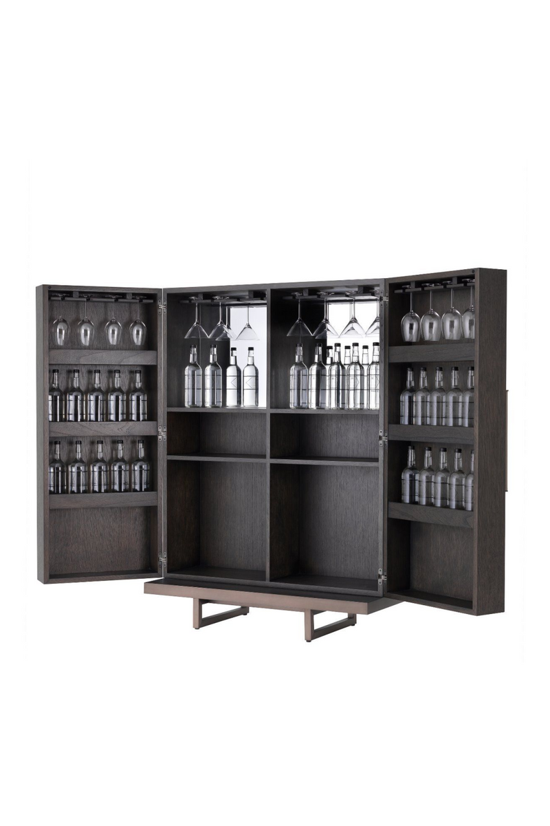 Mocha Straight Oak Veneer Wine Cabinet | Eichholtz Harrison | Eichholtz Miami