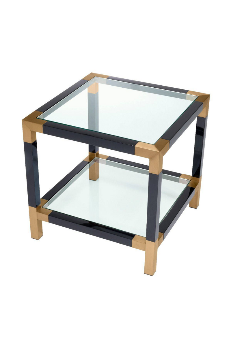 Black Clear Glass Side Table | Eichholtz Royalton | Eichholtz Miami