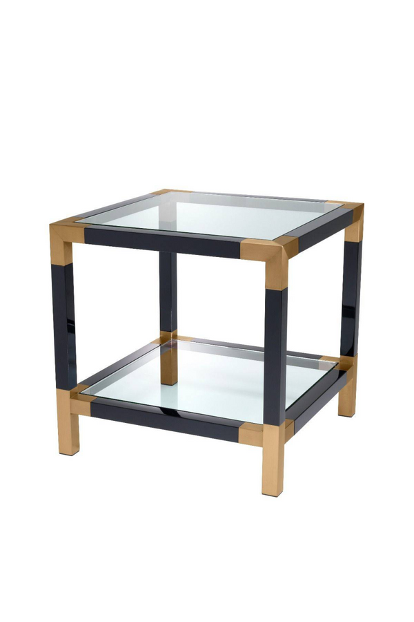 Black Clear Glass Side Table | Eichholtz Royalton | Eichholtz Miami