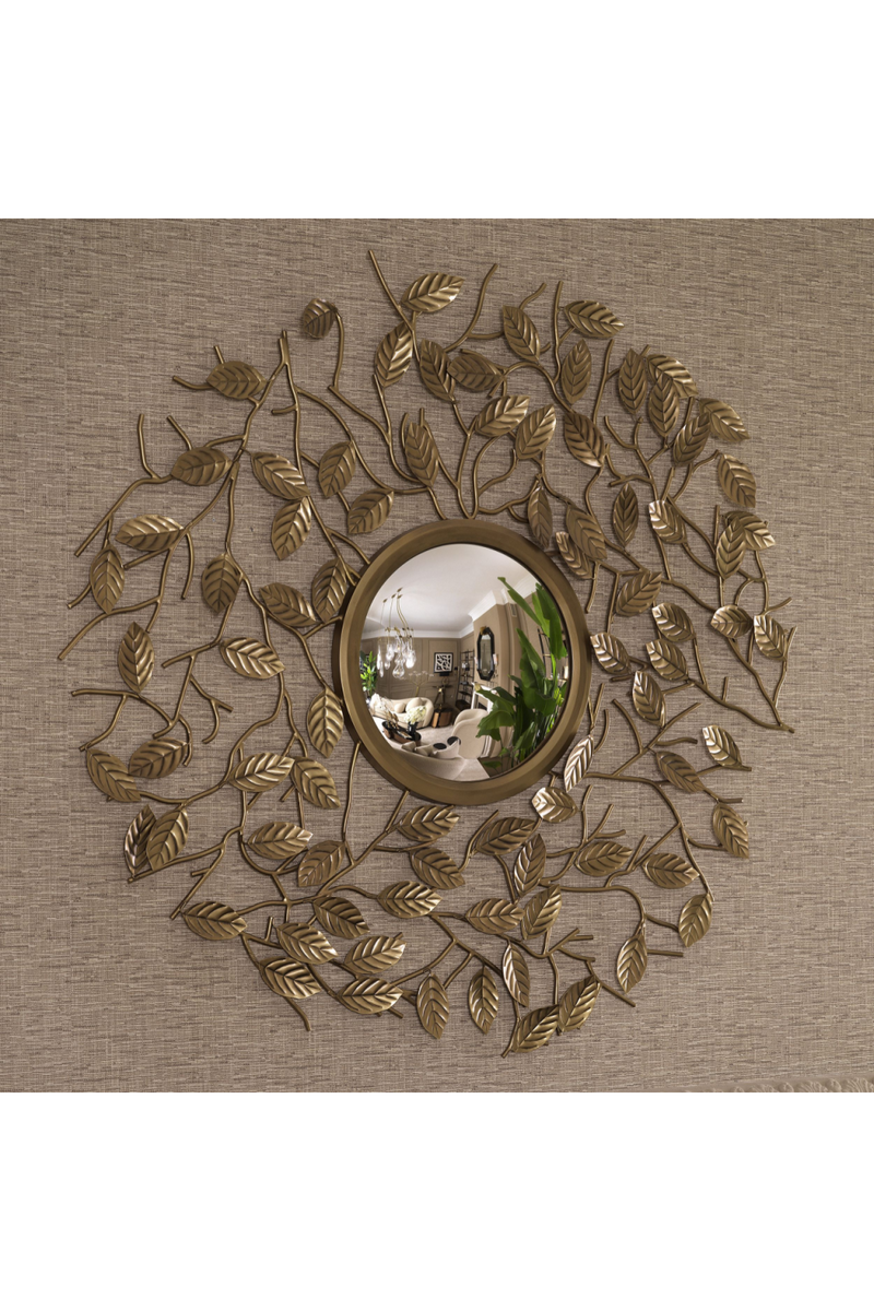 Vintage Brass Wreath Decorative Mirror | Eichholtz Fiona | Eichholtz Miami