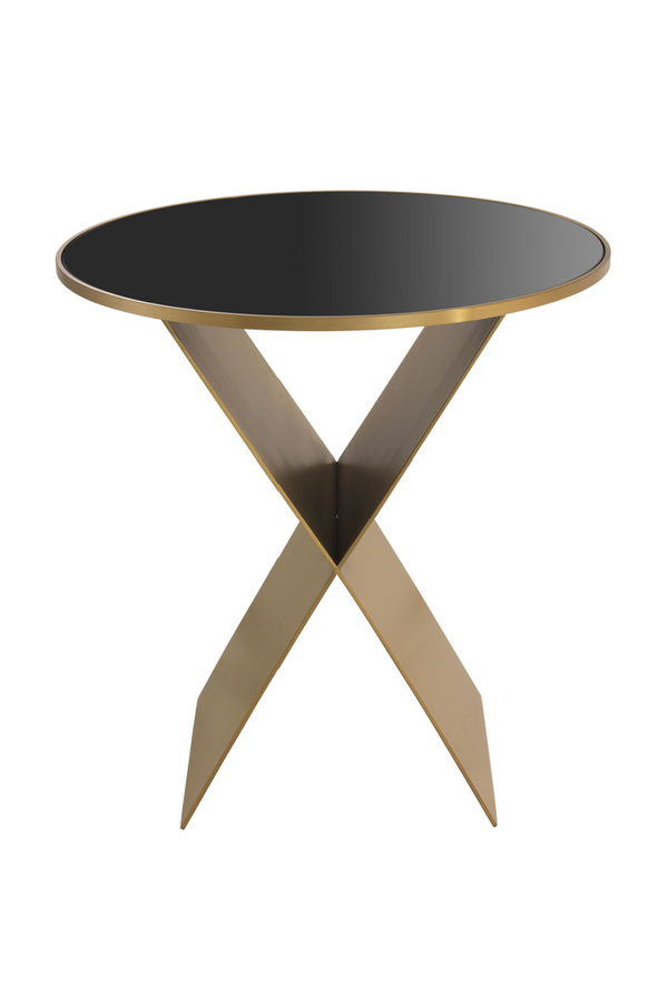 Round Brass X-Legged Side Table S | Eichholtz Fitch | Eichholtz Miami