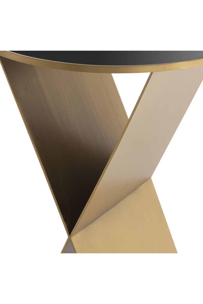 Round Brass X-Legged Side Table L | Eichholtz Fitch | Eichholtz Miami