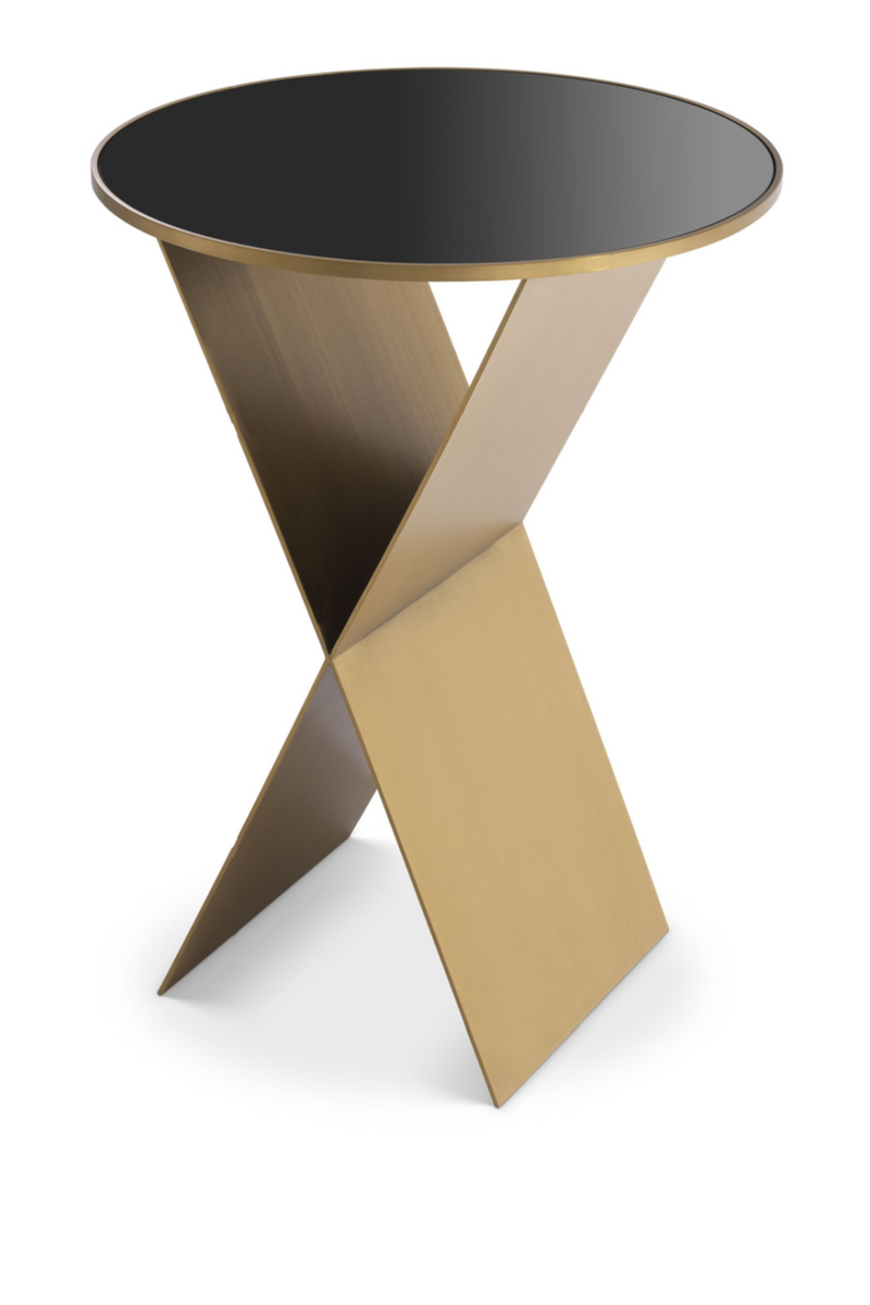 Round Brass X-Legged Side Table L | Eichholtz Fitch | Eichholtz Miami