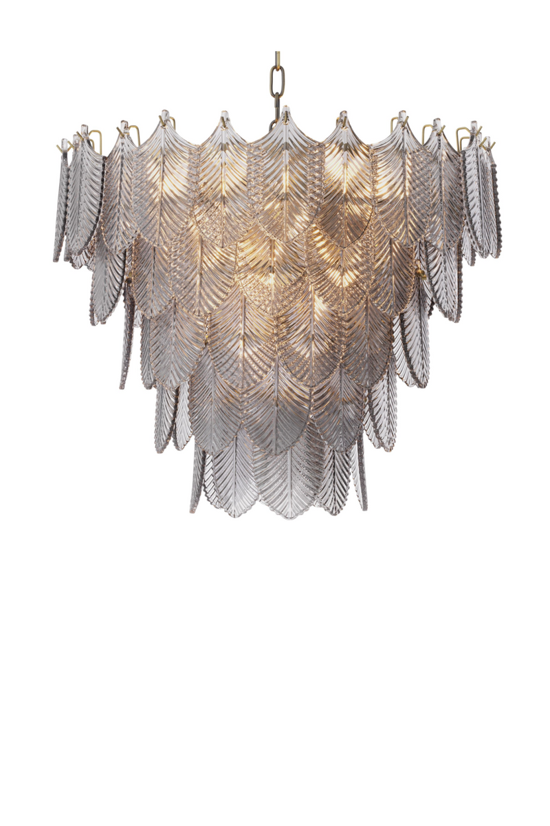 Smoked Glass Layered Chandelier | Eichholtz Verbier S | Eichholtz Miami