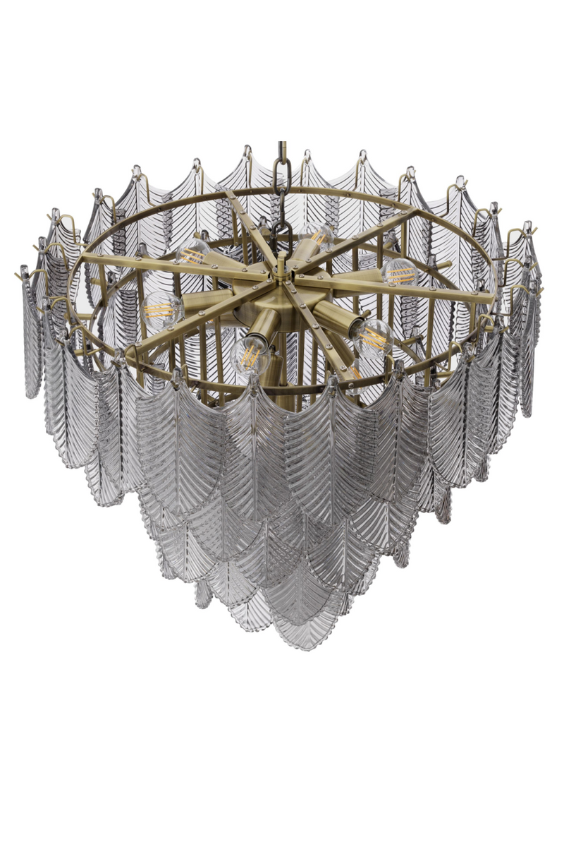 Smoked Glass Layered Chandelier | Eichholtz Verbier S | Eichholtz Miami