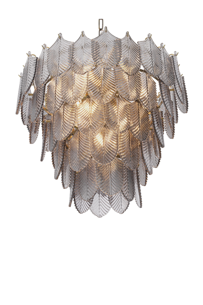 Smoked Glass Layered Chandelier | Eichholtz Verbier S | Eichholtz Miami