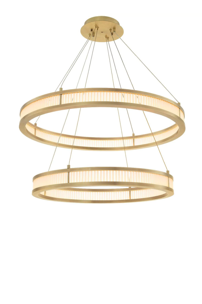 Brass Double Ring LED Chandelier | Eichholtz Damien | Eichholtz Miami