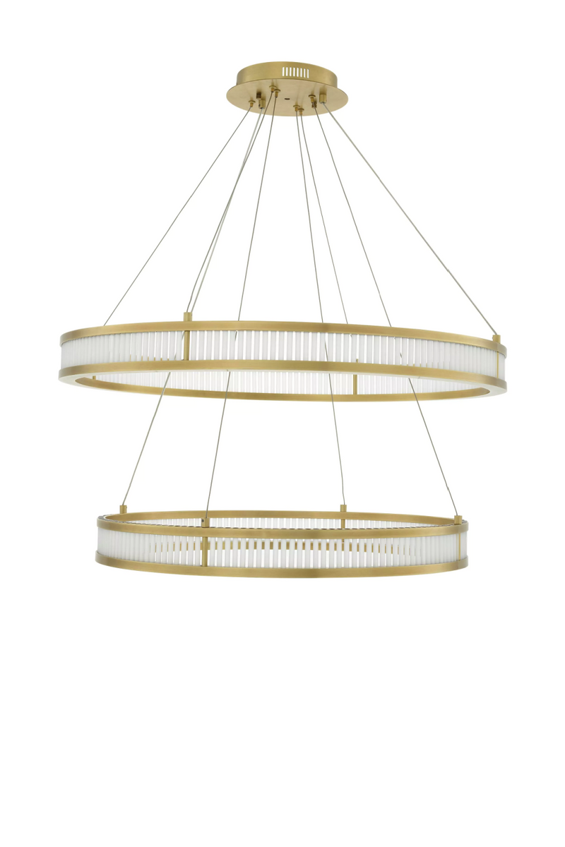 Brass Double Ring LED Chandelier | Eichholtz Damien | Eichholtz Miami