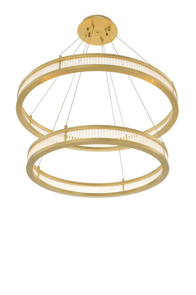 Brass Double Ring LED Chandelier | Eichholtz Damien | Eichholtz Miami