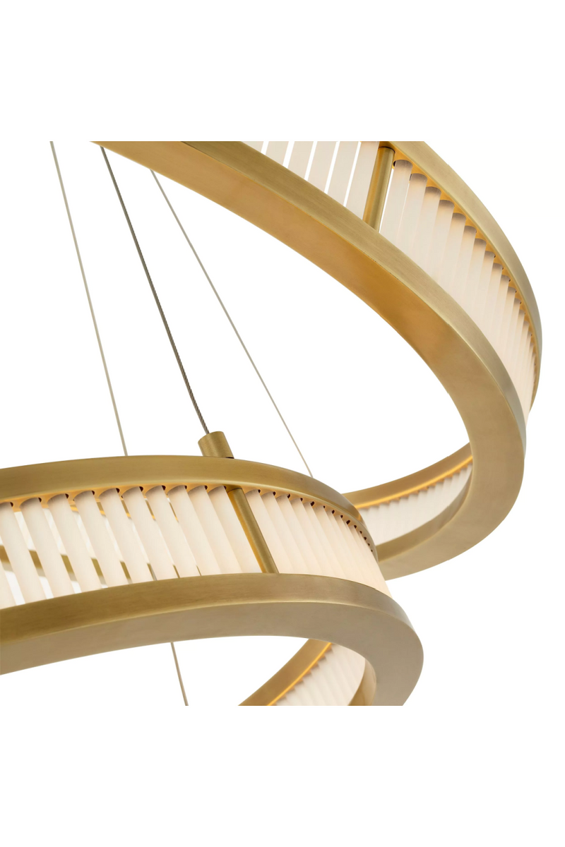 Brass Double Ring LED Chandelier | Eichholtz Damien | Eichholtz Miami