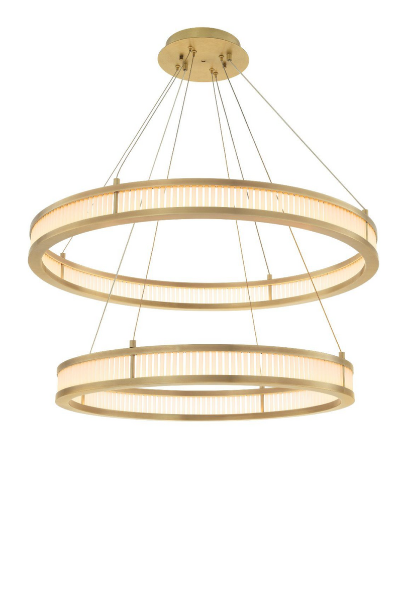 Brass Double Ring LED Chandelier | Eichholtz Damien | Eichholtz Miami