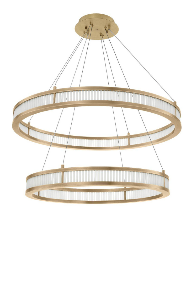 Brass Double Ring LED Chandelier | Eichholtz Damien | Eichholtz Miami