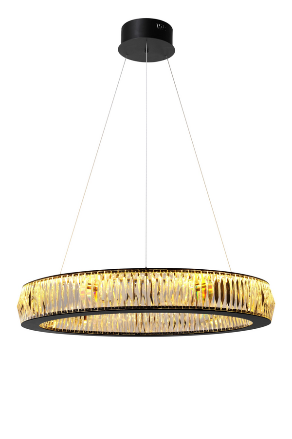 Black Ring Crystal Glass Chandelier L | Vancouver | Eichholtz Miami