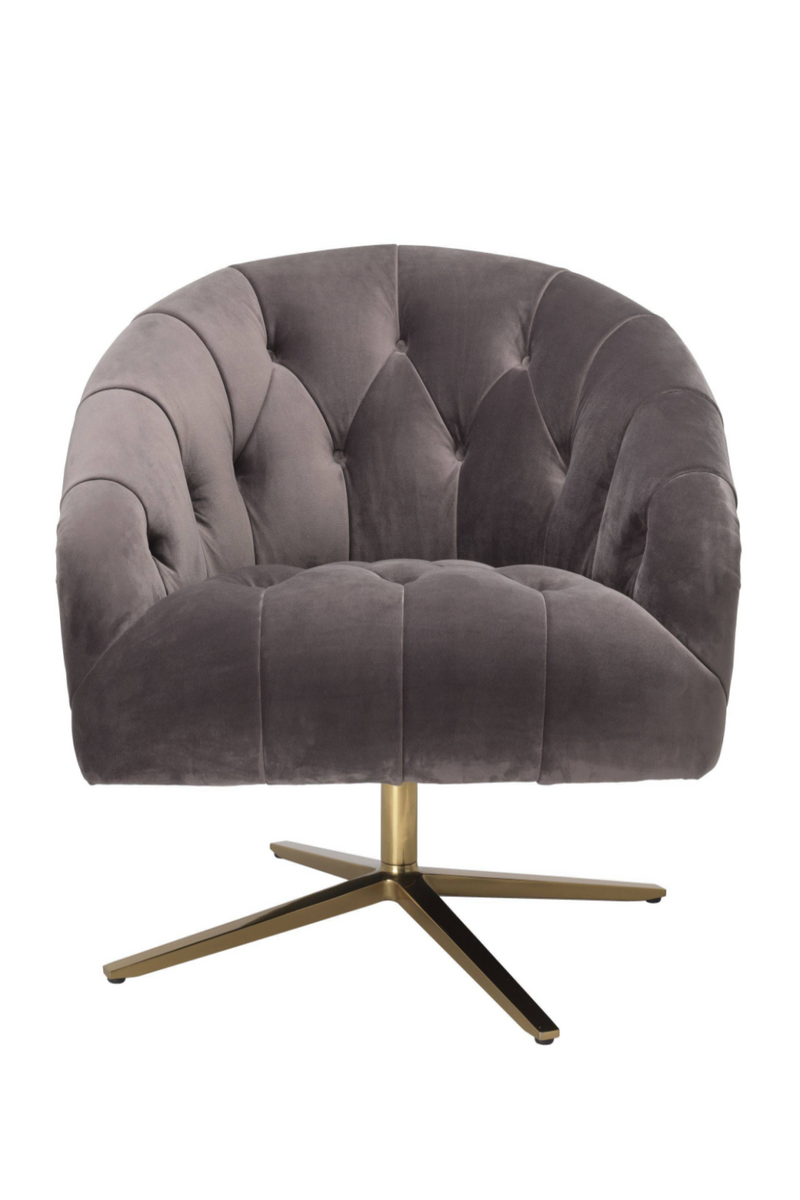Gray Velvet Swivel Chair | Eichholtz Gardner | Eichholtzmiami.com