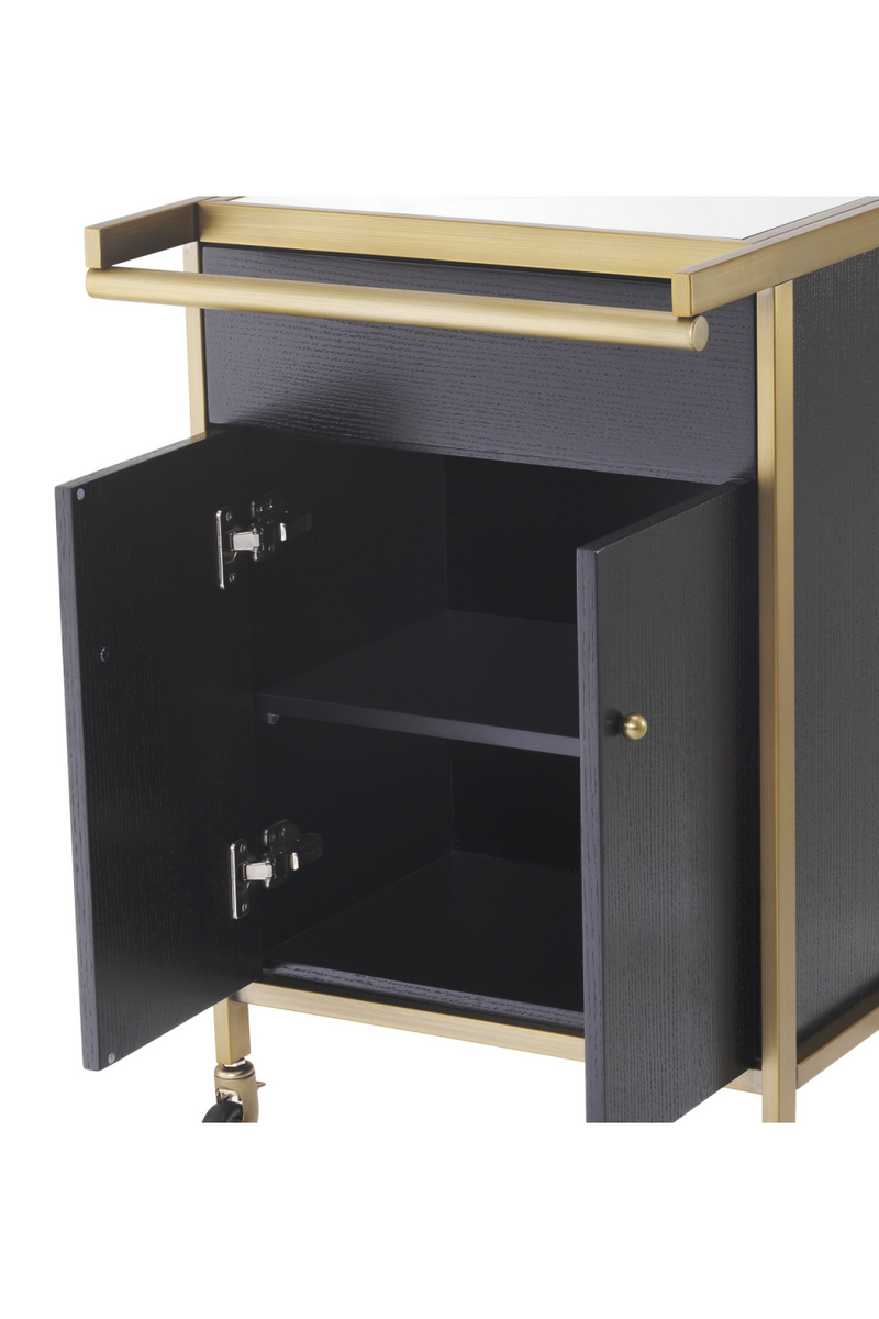 Brass and Black Oak Trolley | Eichholtz Eiffel |