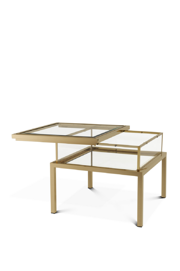 Sliding-Top Brass Side Table | Eichholtz Harvey | Eichholtz Miami