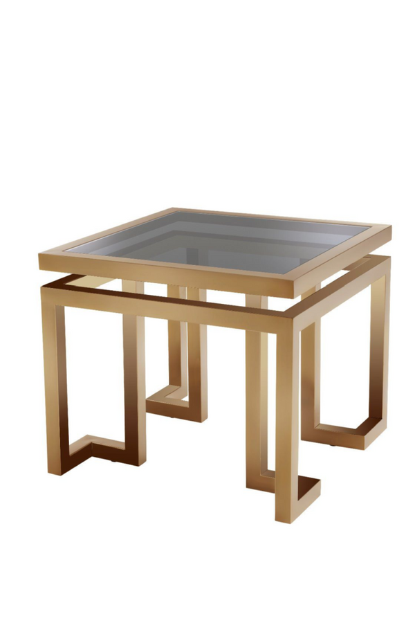 Brushed Brass Square Side Table | Eichholtz Palmer | Eichholtz Miami